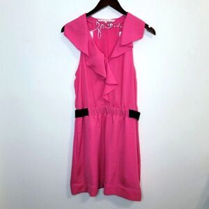 RACHEL Rachel Roy Pink Dress Ruffle Detail Stretch Waist Size 10